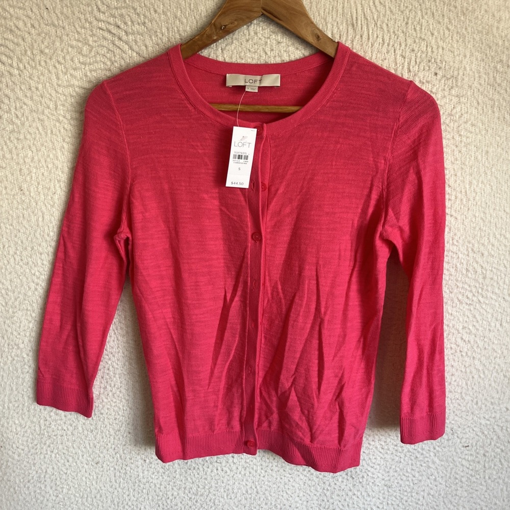 LOFT Pink Women's Cardigan Sweater
